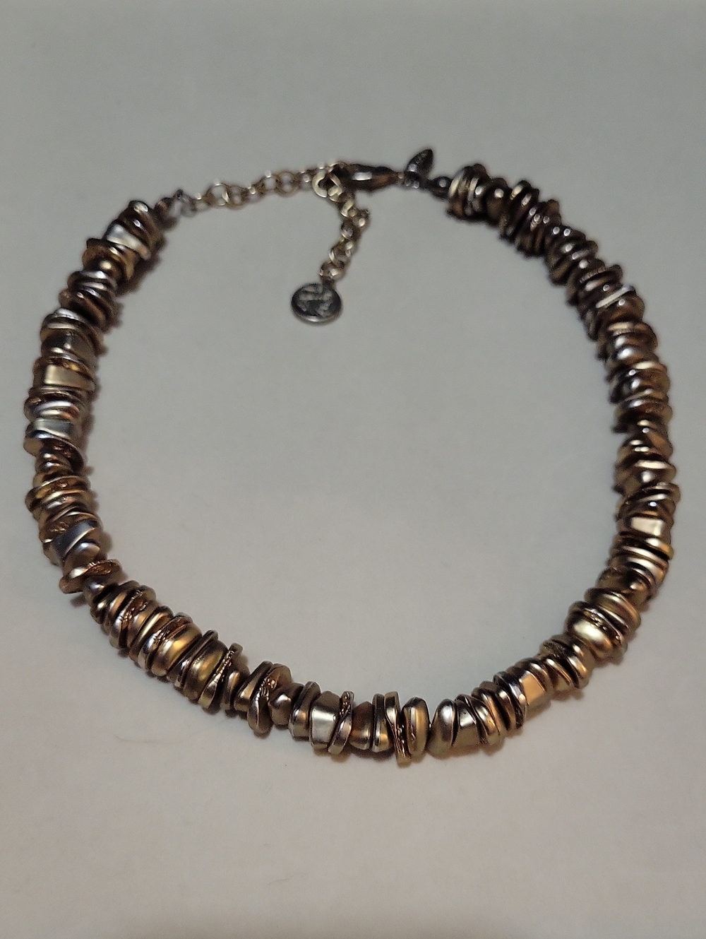 Chico's Mixed Metal Stacked Disc Necklace - Unbranded